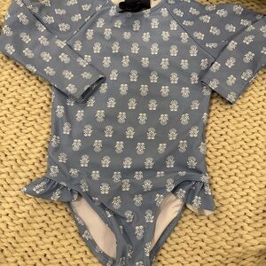 Minnow Blue Floral Kids Swimwear